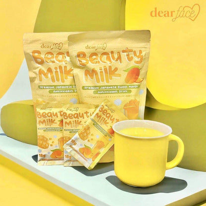 Beauty Milk Premium Sweet Mango Antioxidant Drink 10 Sachets x 18g,