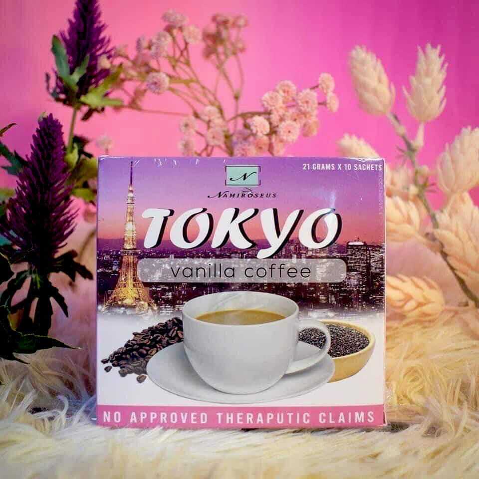 Namiroseus TOKYO Vanilla Coffee with Glutathione, Collagen & Chia Seeds - 21g x 10 Sachets