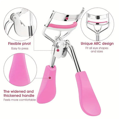 Professional Eyelash Curler Kit with 10 Replacement Refill Pads