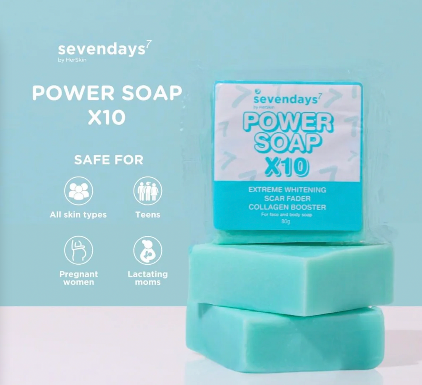 Sevendays by HerSkin POWER SOAP x10 (80g)