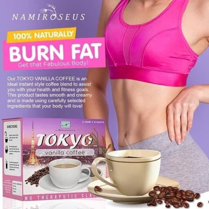 Namiroseus TOKYO Vanilla Coffee with Glutathione, Collagen & Chia Seeds - 21g x 10 Sachets