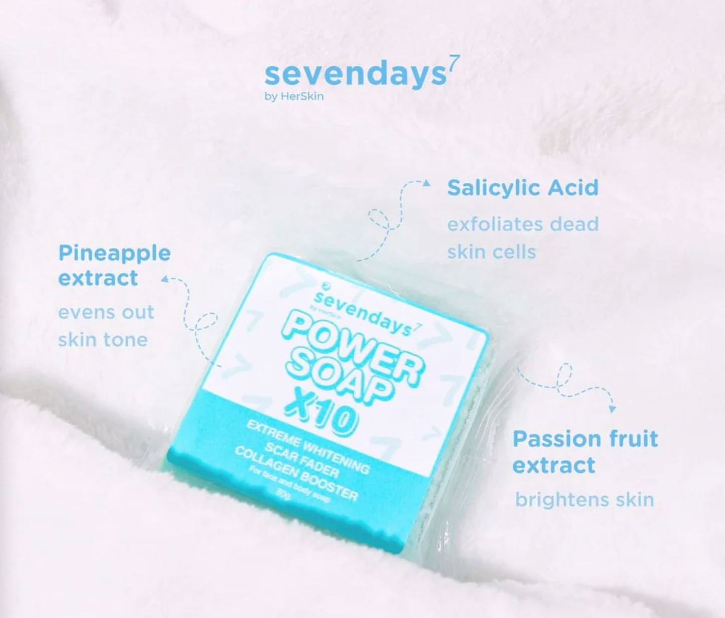 Sevendays by HerSkin POWER SOAP x10 (80g)