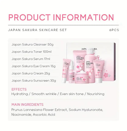 Japan Sakura Skincare 6pcs/Set