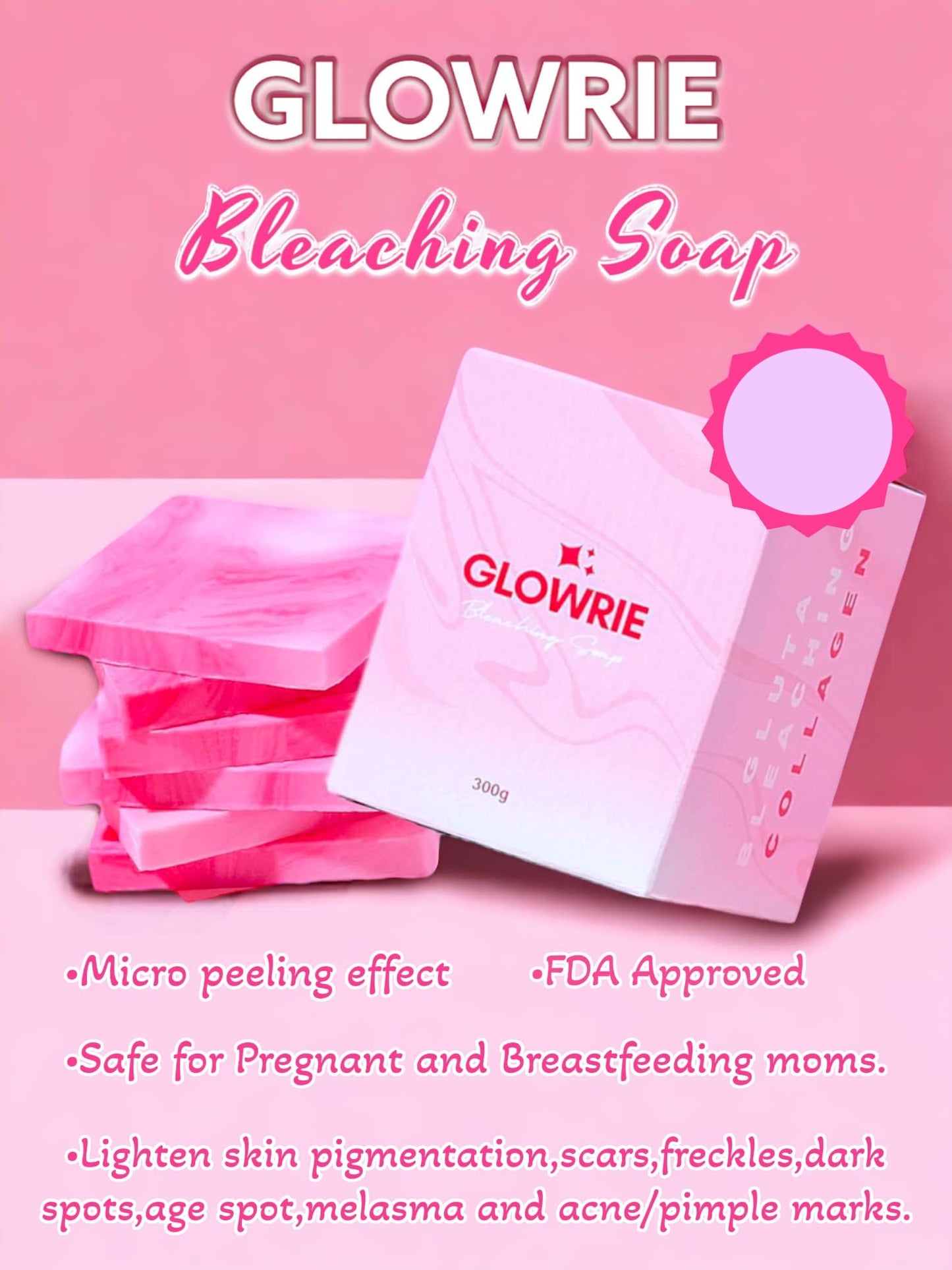 GLOWRIE Bleaching Soap, 6bars/box