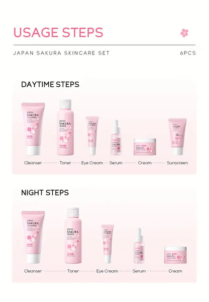 Japan Sakura Skincare 6pcs/Set