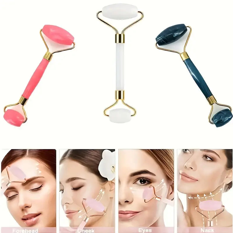 Face Roller Gua Sha Set (available in Black & Pink)