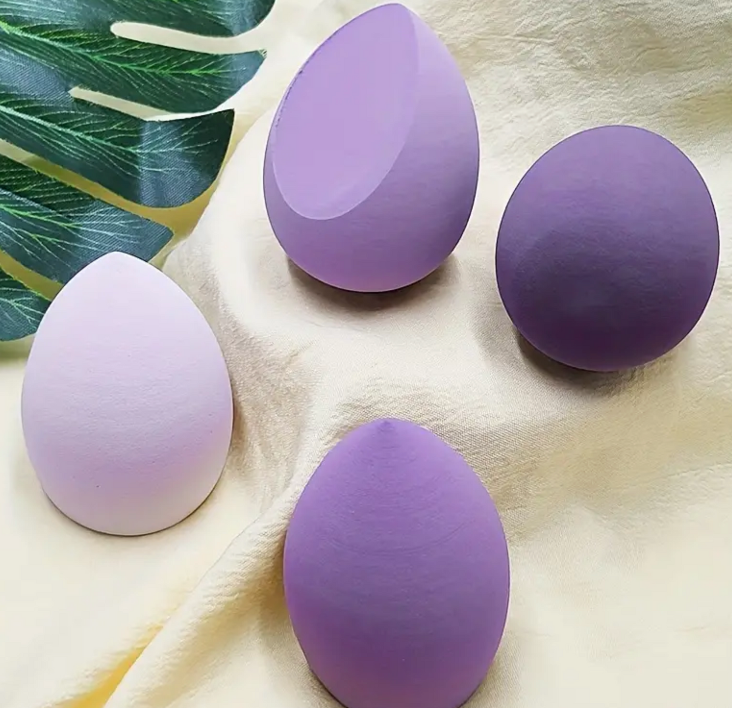 4Pack Purple Makeup Blender Sponges Set